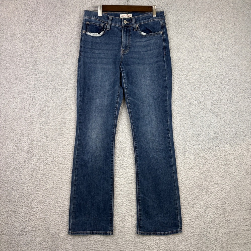 Lucky Brand Jeans Womens 6/28 Blue Sweet Mid Rise Boot Cut Dark Wash Stretch